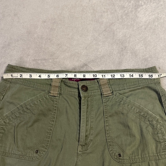 Gloria Vanderbilt Cargo Pants 10 Wide Leg Utility Hiking Army Olive Gorp - Picture 10 of 10